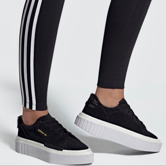 adidas Shoes - ADIDAS Hypersleek Black Suede Sneakers | Size 7.5